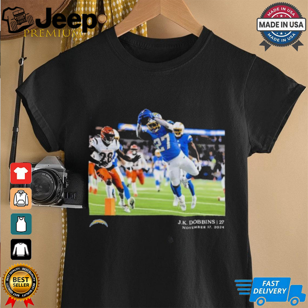 J.K. Dobbins 27 November 17 Los Angeles Chargers NFL Flash Features Week 11 T Shirt J.K. Dobbins 27 November 17 Los Angeles Chargers NFL Flash Features Week 11 T Shirt