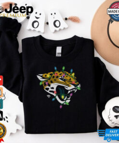 Jacksonville Jaguars Primary Logo Holiday Lights T Shirt