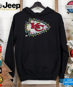 Kansas City Chiefs Primary Logo Holiday Lights T Shirt 2 Kansas City Chiefs Primary Logo Holiday Lights T Shirt 3