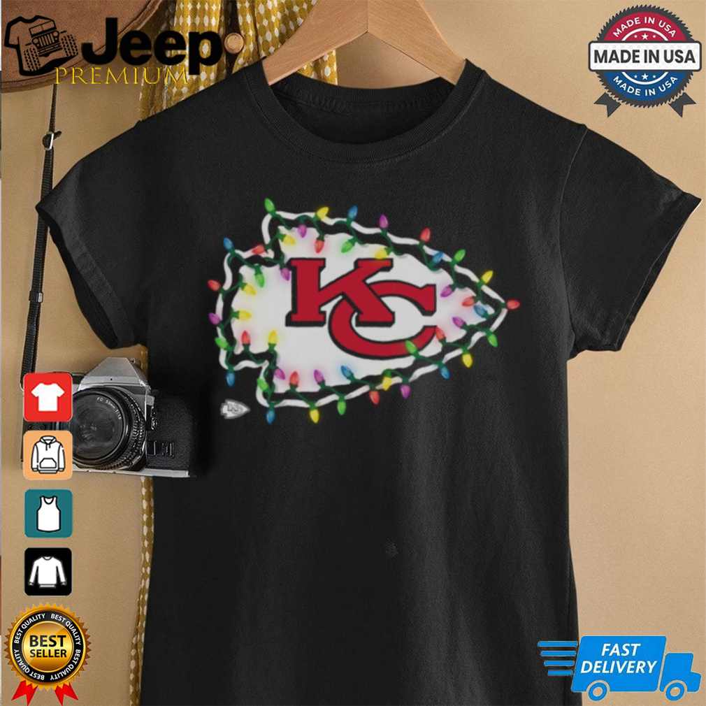 Kansas City Chiefs Primary Logo Holiday Lights T Shirt Kansas City Chiefs Primary Logo Holiday Lights T Shirt
