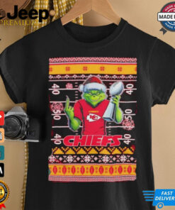 Kansas City Chiefs X Grinch Christmas with Super Bowl Trophy ugly Christmas shirt Kansas City Chiefs X Grinch Christmas with Super Bowl Trophy ugly Christmas shirt
