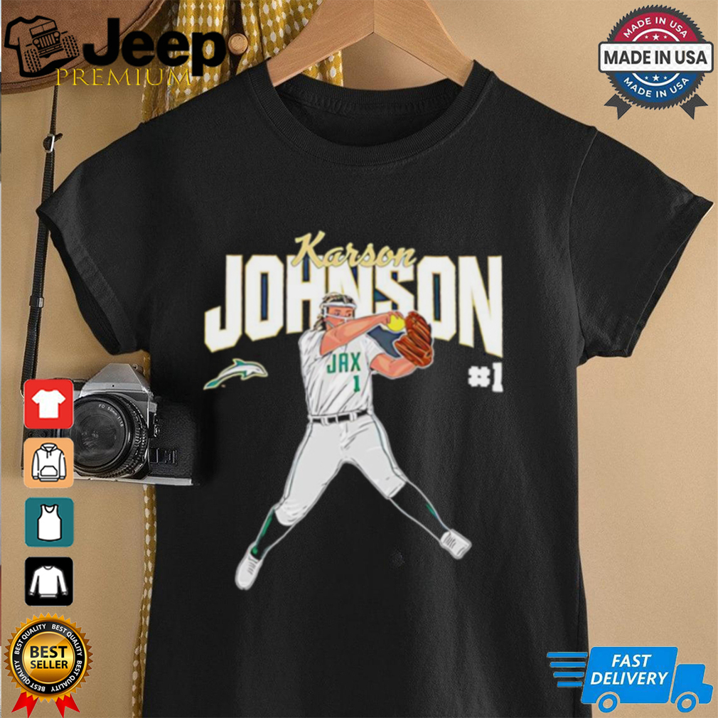 Karson Johnson Jacksonville Softball caricature shirt Karson Johnson Jacksonville Softball caricature shirt