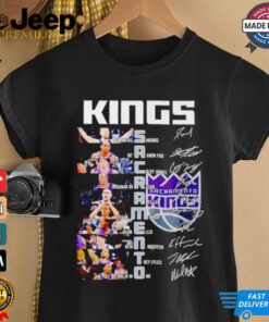 Kings Sacramento Domantas Sabonis De’aaron Fox Colby Jones signatures shirt