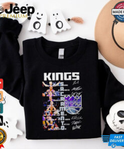 Kings Sacramento Domantas Sabonis De’aaron Fox Colby Jones signatures shirt 2 Kings Sacramento Domantas Sabonis De'aaron Fox Colby Jones signatures shirt 3