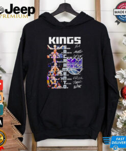 Kings Sacramento Domantas Sabonis De’aaron Fox Colby Jones signatures shirt 3 Kings Sacramento Domantas Sabonis De'aaron Fox Colby Jones signatures shirt 4