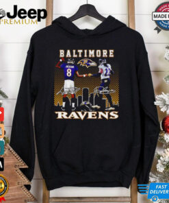 Lamar Jackson and Derrick Henry Baltimore Ravens high five shirt 3 Lamar Jackson and Derrick Henry Baltimore Ravens high five shirt 4