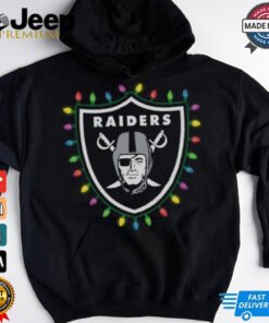 Las Vegas Raiders Primary Logo Holiday Lights T Shirt