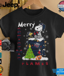 Liberty Flames Snoopy And Woodstock Merry Christmas Shirt