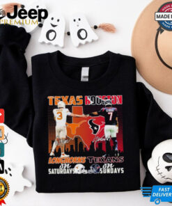 Longhorns Quinn Ewers X Texans Cj Stroud On Saturdays And On Sundays 2024 Shirt
