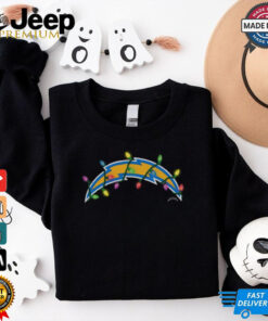 Los Angeles Chargers Primary Logo Holiday Lights T Shirt