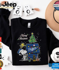 Los Angeles Dodgers Merry Christmas With Snoopy Baby T Shirt