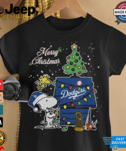 Los Angeles Dodgers Merry Christmas With Snoopy Baby T Shirt