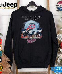 Minnesota Twins It The Most Wonderful Time Of The Year Peanut Characters Christmas Shirt