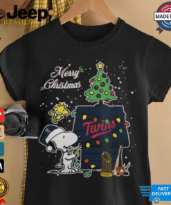 Minnesota Twins Merry Christmas With Snoopy Baby T Shirt
