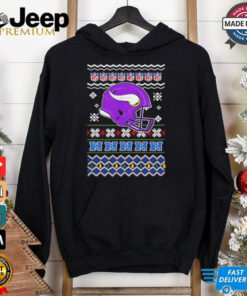 Minnesota Vikings NFL football Christmas helmet shirt