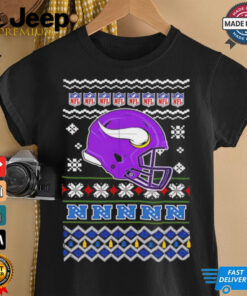 Minnesota Vikings NFL football Christmas helmet shirt