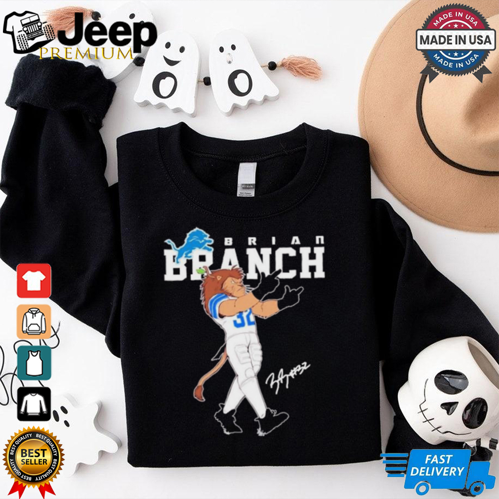 Official Detroit Lions Brian Branch Lions Mascot shirt Official Detroit Lions Brian Branch Lions Mascot shirt
