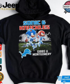 Official Detroit Lions Sonic Jahmyr Gibbs and Knuckles David Montgomery Shirt