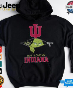 Official Grinch Zipper I Hate People But I Love My Indiana Hoosiers Official Shirt