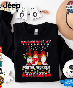 Official Hanging With My Postal Worker Gnomes Ugly Xmas Shirts