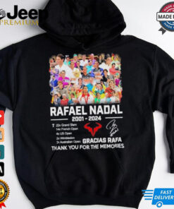 Official Rafael Nadal 2001 2024 Gracias Rafa Thank You For The Memories signatures Shirt 2