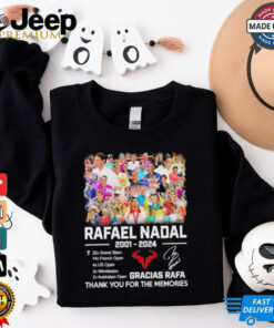 Official Rafael Nadal 2001 2024 Gracias Rafa Thank You For The Memories signatures Shirt 4