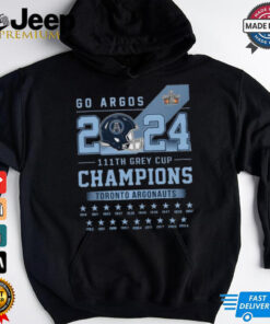 Official Toronto Argonauts Go Argos 2024 111th Grey Cup Champions Shirt 1