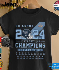 Official Toronto Argonauts Go Argos 2024 111th Grey Cup Champions Shirt 2