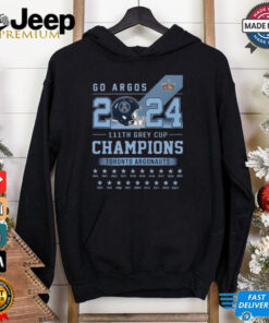 Official Toronto Argonauts Go Argos 2024 111th Grey Cup Champions Shirt 4