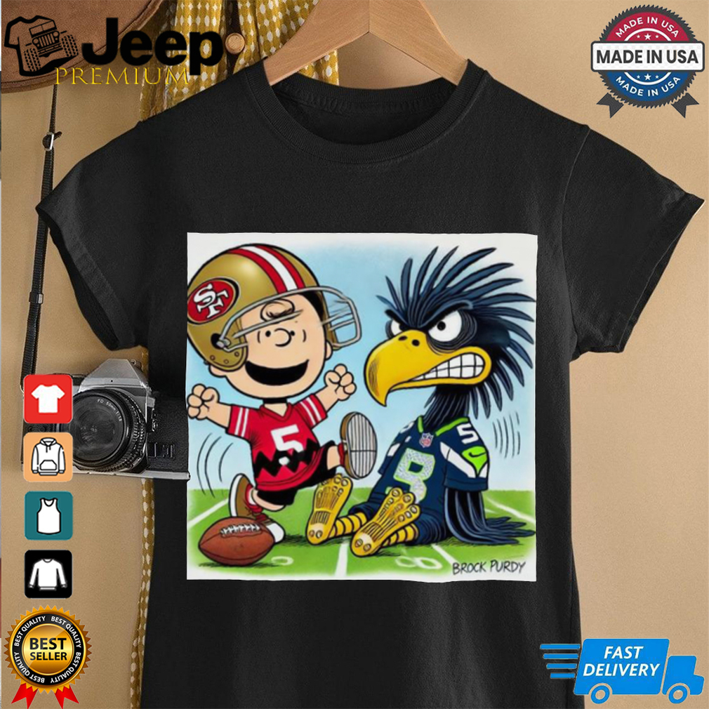 Official Week 11 Doodle Charlie Brown San Francisco 49ers vs Seattle Seahawks NFL Poster t shirt Official Week 11 Doodle Charlie Brown San Francisco 49ers vs Seattle Seahawks NFL Poster t shirt