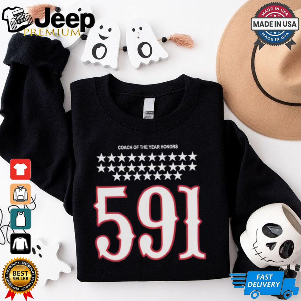 Official Winningest Coach Of The Year Honors 591 2024 T Shirt Official Winningest Coach Of The Year Honors 591 2024 T Shirt