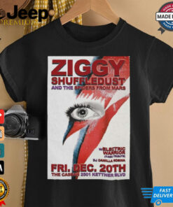 Official Ziggy Shuffledust And The Spiders From Mars December 2024 At The Casbah In San Diego CA Poster Shirt