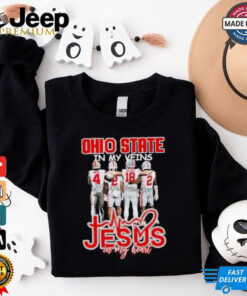 Ohio State Buckeyes In My Veins Jesus In My Heart 2024 Shirt