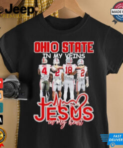 Ohio State Buckeyes In My Veins Jesus In My Heart 2024 Shirt