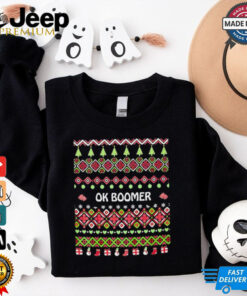 Okay boomer ugly Christmas shirt 3 Okay boomer ugly Christmas shirt 4