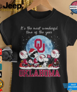 Oklahoma Sooners It The Most Wonderful Time Of The Year Peanut Characters Christmas Shirt 2 Oklahoma Sooners It The Most Wonderful Time Of The Year Peanut Characters Christmas Shirt 3