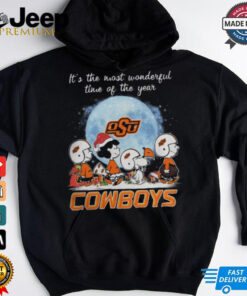 Oklahoma State Cowboys It The Most Wonderful Time Of The Year Peanut Characters Christmas Shirt 3 Oklahoma State Cowboys It The Most Wonderful Time Of The Year Peanut Characters Christmas Shirt 4