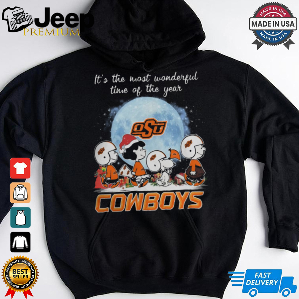 Oklahoma State Cowboys It The Most Wonderful Time Of The Year Peanut Characters Christmas Shirt Oklahoma State Cowboys It The Most Wonderful Time Of The Year Peanut Characters Christmas Shirt