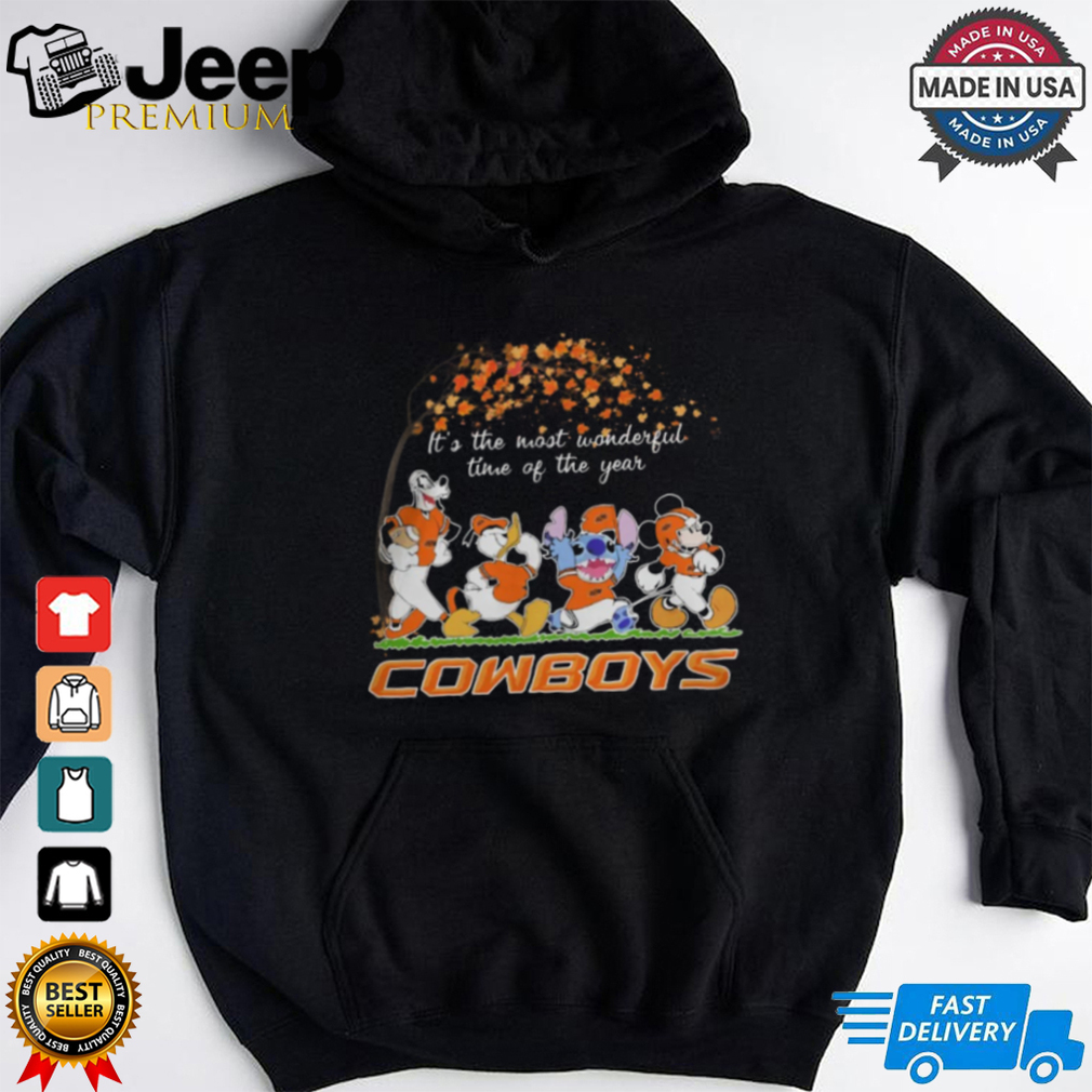 Oklahoma State Cowboys x Mickey x Donald Duck x Stitch x Goofy Fall It’s The Most Wonderful Time Of The Year Tee shirt Oklahoma State Cowboys x Mickey x Donald Duck x Stitch x Goofy Fall It’s The Most Wonderful Time Of The Year Tee shirt