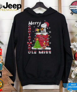 Ole Miss Rebels Snoopy And Woodstock Merry Christmas Shirt 3 Ole Miss Rebels Snoopy And Woodstock Merry Christmas Shirt 4
