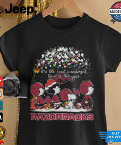 Peanuts Arkansas Razorbacks It’s The Most Wonderful Time Of The Year Winter Shirt
