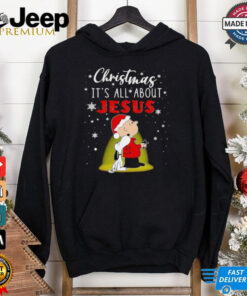 Peanuts Christmas it’s all about Jesus shirt 2 Peanuts Christmas it's all about Jesus shirt 3