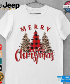 Pine Tree Leopard Merry Christmas 2024 Shirt