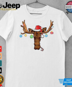 Reindeer Santa hat moose Christmas ball 2024 shirt Reindeer Santa hat moose Christmas ball 2024 shirt