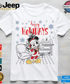 Santa Mickey Mouse Happy Holidays Shirt