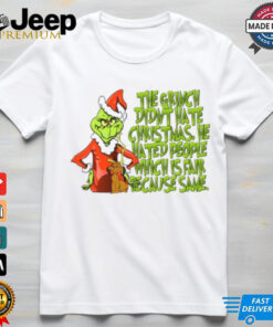 The Grinch didn't hate Christmas he hated people 2024 sweatshirt 4