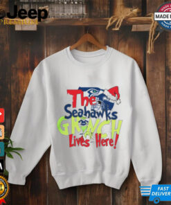 The Seattle Seahawks Grinch Lives Here Christmas T Shirt