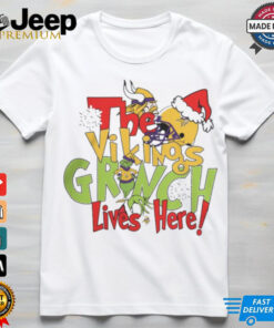 The Vikings Grinch Lives Here Christmas Shirt gift The Vikings Grinch Lives Here Christmas Shirt gift