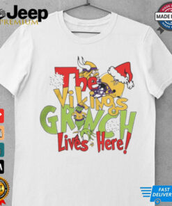 The Vikings Grinch Lives Here Christmas Shirt gift 2 The Vikings Grinch Lives Here Christmas Shirt gift 3