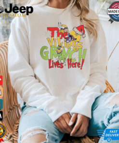 The Vikings Grinch Lives Here Christmas Shirt gift 3 The Vikings Grinch Lives Here Christmas Shirt gift 4